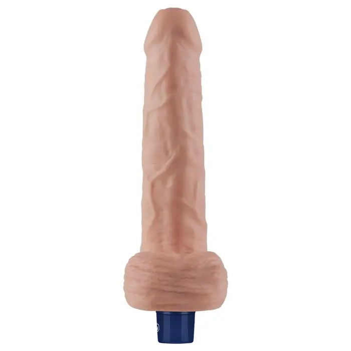 Real Softee uzlādējams vibrējošs dildo – 23 cm (9″) – Miesas krāsa Foto 7