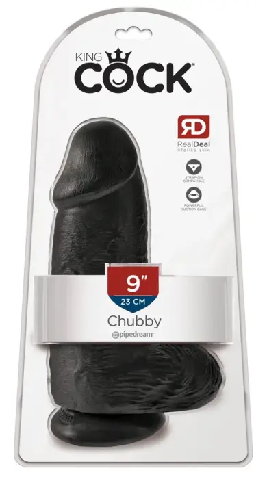 KC Chubby Dark Dildo – 23 cm (9″) – Black