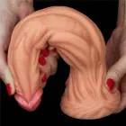 Reālistisks dubultā slāņa dildo ar piesūcekni – 24 cm (9.5″) – Rozā — Foto 2
