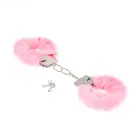 Budget Thin-Metal Pink Plush Handcuffs Foto 1
