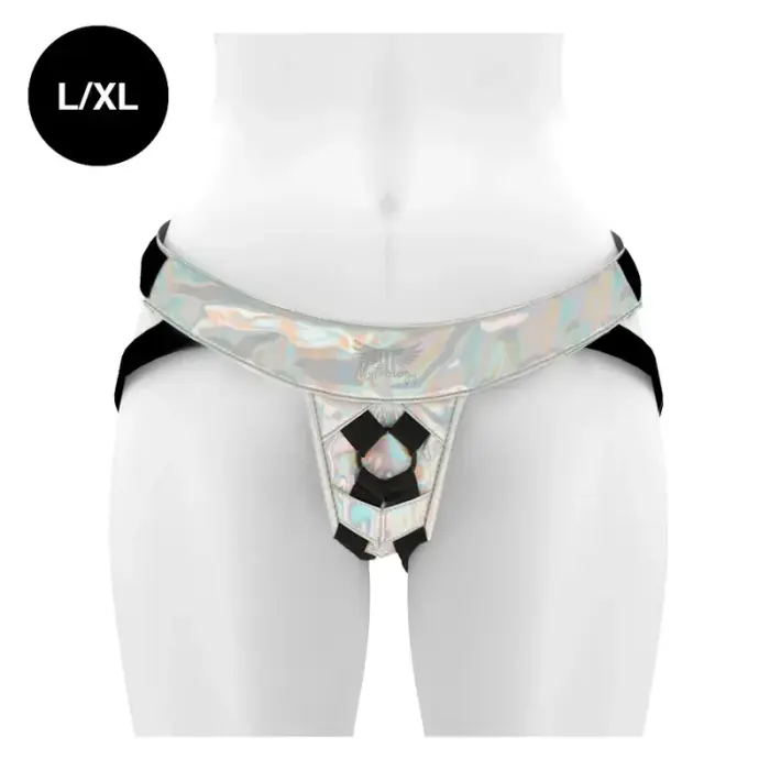Mythology Fantasy Harness – adjustable vegan strap-on harness – iridescent – L/XL