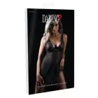 Mežģīņu babydoll naktskrekls un stringi – melns – S/M Foto 2