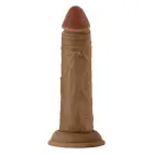 SHAFT Model J – kahekihiline vedel-silikoonist dildo iminappidega – tamm – 14 cm — Foto 3