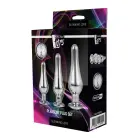 GLEAMING LOVE Anaaltappide komplekt – S – 9 cm – Hõbe — Foto 1