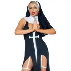 Sultry Sinner vienuolės kostiumas – juodas – S — Nuotrauka 4