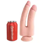 KCP 9.5 TD Intimate dubultais teksturēts dildo – 24 cm (9.5″) – miesas krāsa — Foto 2