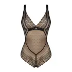 Obsessive Estiqua mežģīņu bodijs – melns – XS/S — Foto 3