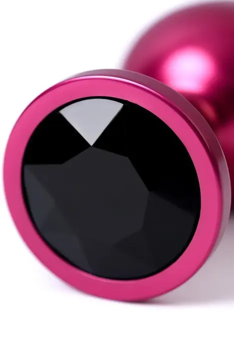 TOYFA metāla anālais spraudnis ar melnu dārgakmeni – Sarkans Foto 8