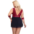 Cottelli Bondage Plus Babydoll 4XL Red Matte Look with Adjustable Restraints — Photo 5