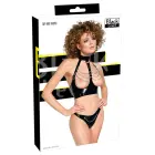Black Level Vinyl Halter Top Set with Chains and Thong – M — Photo 1