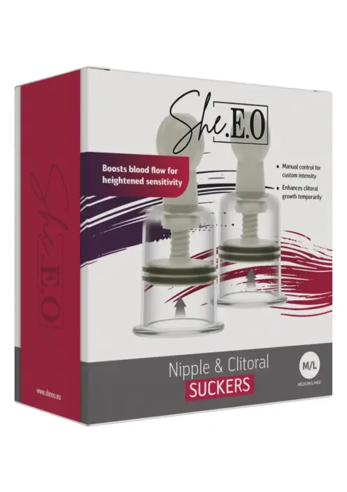 Krūšu galu un klitora piesūcēji M/L – balti Foto 3