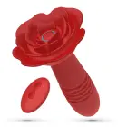 Romeo Thrusting Anal Rose Plug with Remote Control – 14.2 cm – Red — Photo 9