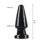 Analinis kištukas Cone Head L – 17 cm (6.7″) – Juodas — Nuotrauka 1