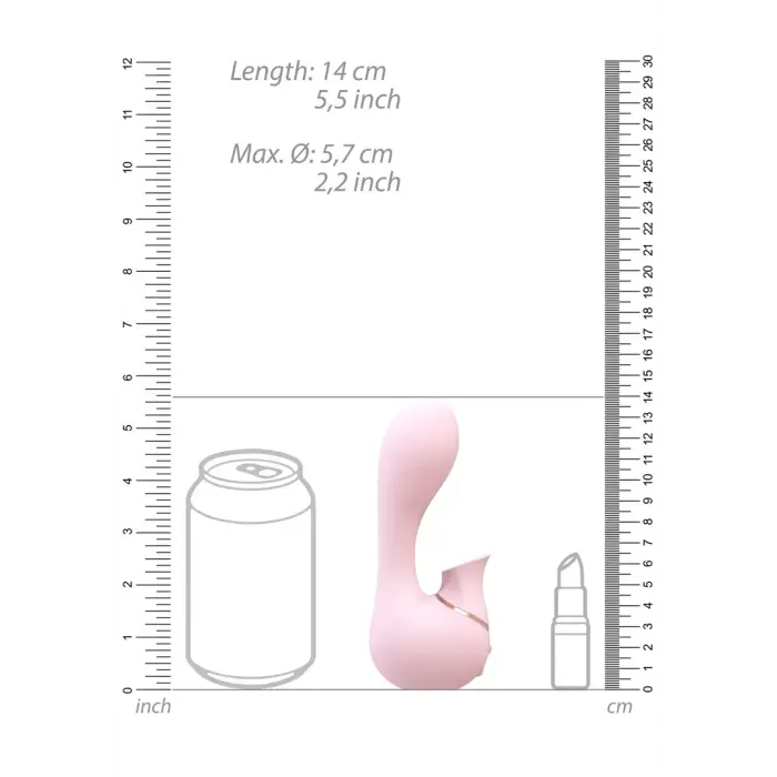 Mythical gaisa pulsa vibrators – 15 cm – rozā Foto 11