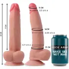 Rockarmy Dual Density Leopard dildo – 23 cm (9″) – kūno spalva — Nuotrauka 3