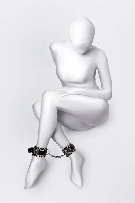 Anonymo handcuffs, PU leather, print, 27 cm Foto 3