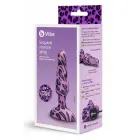 b-Vibe Novice Leopard Plug – kompaktiškas vibruojantis silikoninis kištukas, 15 programų, 10 cm — Nuotrauka 1