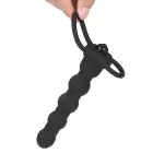 Vibrating Rock Balled Double Prober – носимое кольцо на пенис с анальным зондом – 13 см — Фото 13