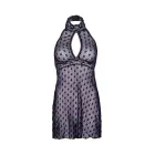 Lace Trimmed Halter Babydoll – Black – M/L — Photo 5