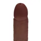 Dual Density izliekts reālistisks vibrējošs dildo ar piesūcekni – 20.3 cm (8″) – brūns — Foto 6