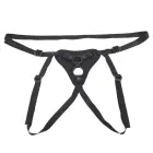 Sportsheets Dual Desires – regulējamas strap-on siksnas ar dubulto O-gredzenu – melnas — Foto 1