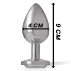 Intense Aluminum Plug with Silver Crystal – 9 cm – Silver – L — Photo 6
