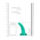 Nereālistisks dildo ar piesūcekni – 11.5 cm (5″) – Caurspīdīgs Foto 3