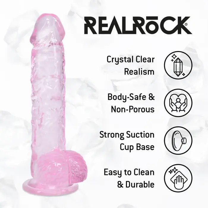 Reālistisks dildo ar sēkliniekiem – 12.7 cm (5″) – Rozā Foto 5