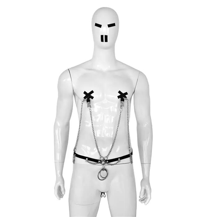 Leather Hip Belt and Rings with 4 Clamps Фото num