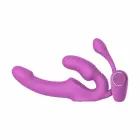 Teazers Strapless topelt anaaltapp kaugjuhtimispuldiga – 18 cm – roosa — Foto 2