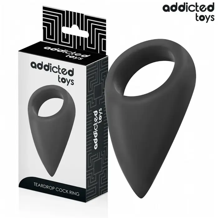 Addicted Toys Teardrop-Shaped Intimate Support Ring – Black