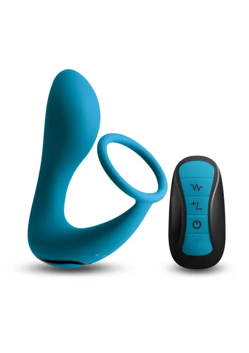 Renegade Slingshot II Prostate Stimulating Penis Sleeve with Remote Control – Blue