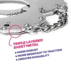 Spangle metāla rokudzelži ar plūšu – rozā — Foto 3