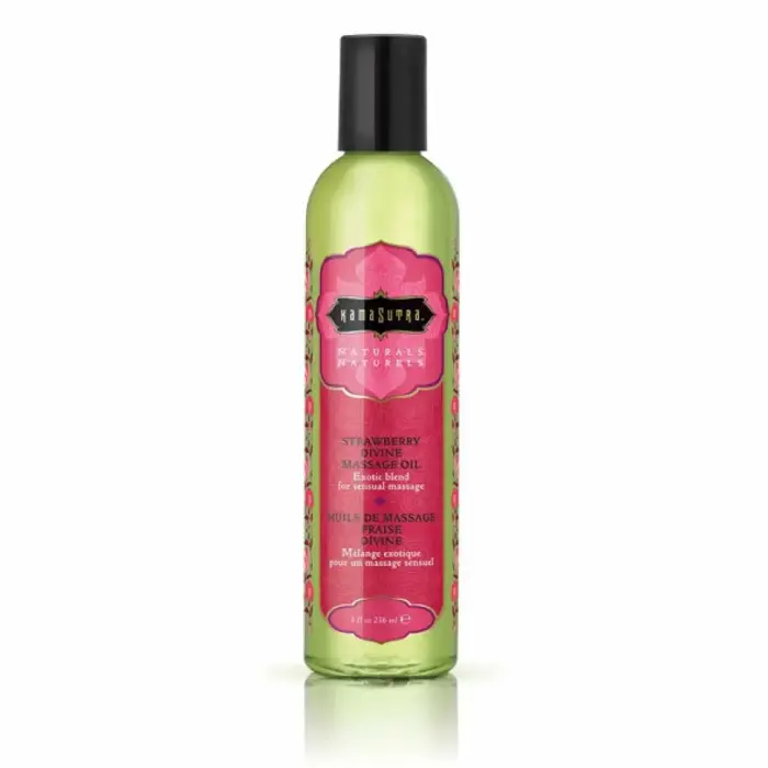 Kama Sutra Naturals masāžas eļļa – zemeņu – 236 ml
