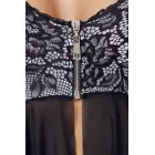 Cottelli Lingerie комплект сорочки бэбидолл и стрингов – чёрный/белый – XL — Фото 7
