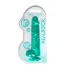 Reālistisks dildo ar sēkliniekiem – 21 cm (8.3″) – Caurspīdīgs — Foto 1