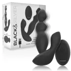 Black&Silver Cora вибрирующая силиконовая анальная пробка с пультом — Фото 1