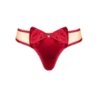 Obsessive Rubinesa stringi ar bantīti un dārgakmeni – sarkani – L/XL — Foto 3