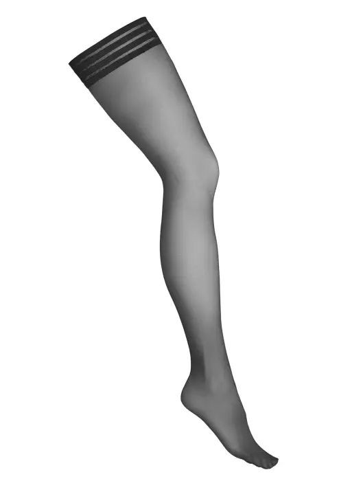 Hold Ups H001 zeķes līdz augšstilbam – melnas – L/XL