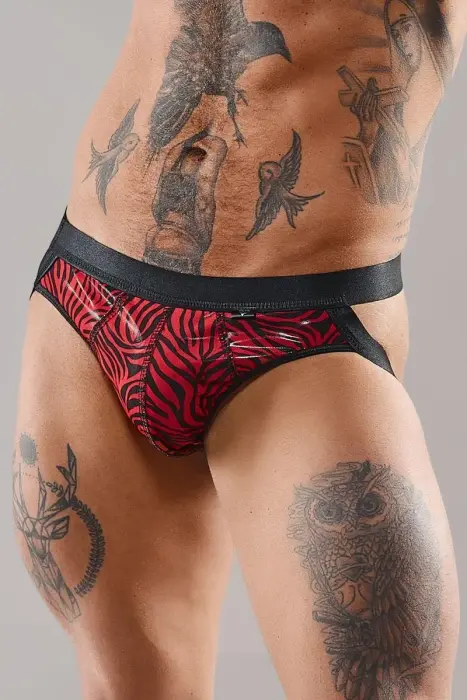 Patrick jockstrap – XL – Black/Red Zebra