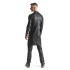 RMMario001 Wetlook paltas su sidabriniu užtrauktuku ir raudonais akcentais – juodas – L — Nuotrauka 6