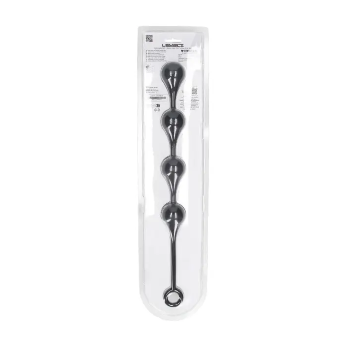 Waterdrop Silicone Anal Balls - L - 40mm - Black Photo