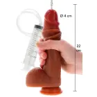 Dildo su apyvarpe Squirting – 22 cm (8.7″) – ruda — Nuotrauka 3