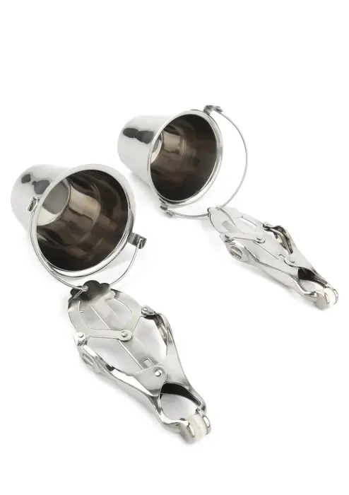 Mr. Steel Nipple Clamps with Weights – Silver