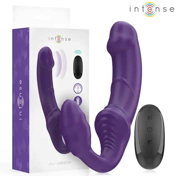 Двойной вибратор Intense JILL 20 cm (7.9″) – фиолетовый