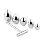 Jewellery Metal Anal Plug Set – 16.5 cm (6.5″) – Silver — Photo 7