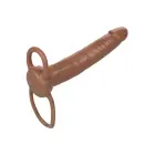 Accommodator kahekordse penetratsiooniga dildo – 13 cm (5.25″) – pruun — Foto 2