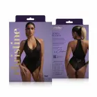 Christine le Duc Gianna – wetlook body, deep V neck, lace front & back – black – S/M — Photo 6