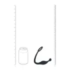 Silikona erekcijas gredzens ar prostatas stimulatoru – S – melns Foto 5