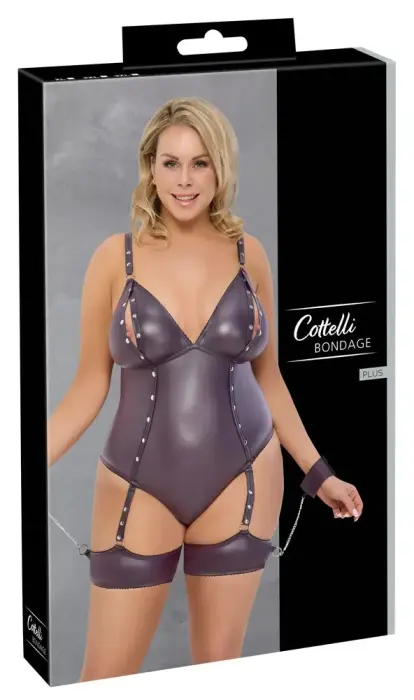 Cottelli Bondage Bodysuit – Purple – 2XL